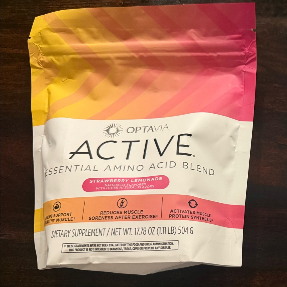 New Optavia Active Essential Amino Acid Strawberry Lemonade Blend